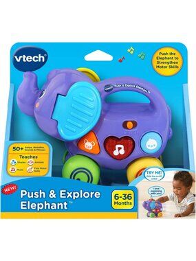VTech Push & Explore Elephant Baby Toddler Gift (English Version) New In Box